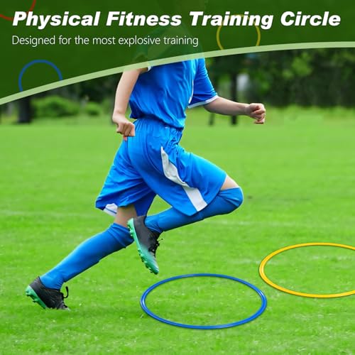Agility Training Rings Football Training Agility Ring Workout Equipment Home Gym Portable for Kids Sports Rugby - size: 40cm 12 Pieces