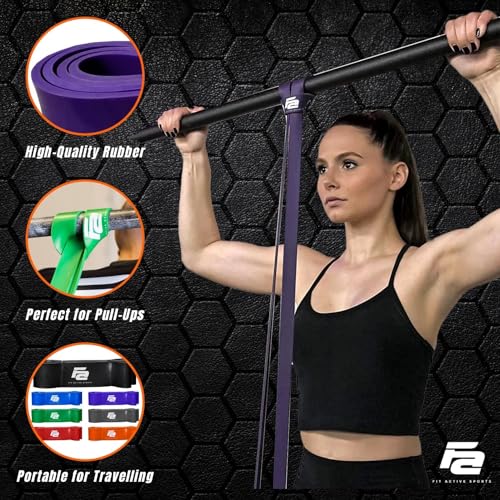 Resistance Workout Exercise Bands for Home, Gym, Stretching, Strength Training, Weightlifting, Pull Up Assist - Indoor and Outdoor Use