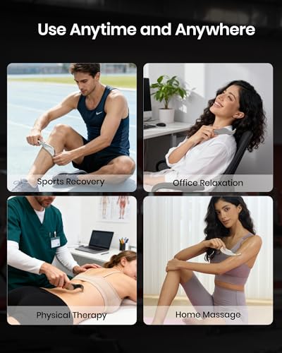 3-in-1 Stainless Steel Gua Sha Tool, Professional Trigger Point Massage Tools & Fascia Release Scraper for Muscle Pain Relief of Neck, Shoulder, Leg & Body