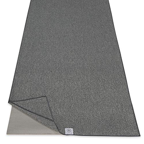 Gaiam Yoga Towel - Mat Sized Active Dry Non Slip Moisture Wicking Sweat Absorbent Microfiber Hot Yoga Towel for Women & Men | Stay-Put Corner Pockets (70" Long x 26" Wide)