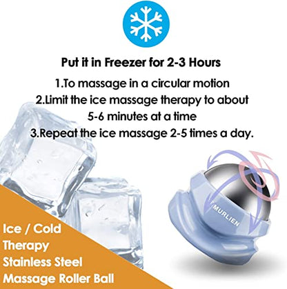 Ice Therapy Massage Roller Ball, Manual Massager for Trigger Point, Deep Tissue Massage, Alleviating Muscle Tension and Pain Relief, Suitable for Neck, Back, Shoulders, Arms, Legs, Thighs etc.