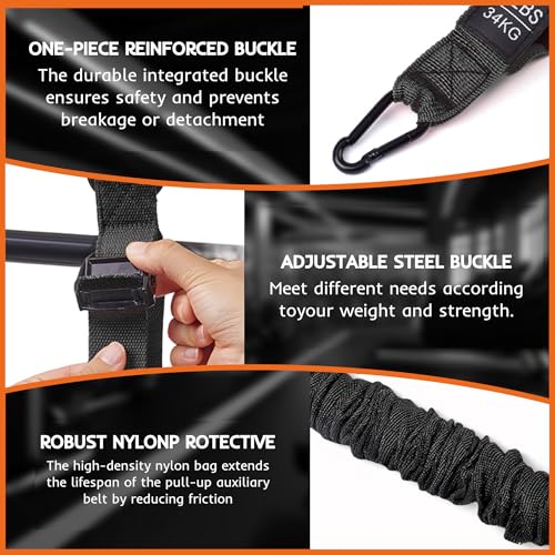 Resistance Bands Set for Pull Up Bar, Exercise Bands with Handles, Home Gym Workout Equipment, Pilates Fitness Resistance Bands, Lifting Straps for Pull Ups, Doorway Pull Up Bar Accessory