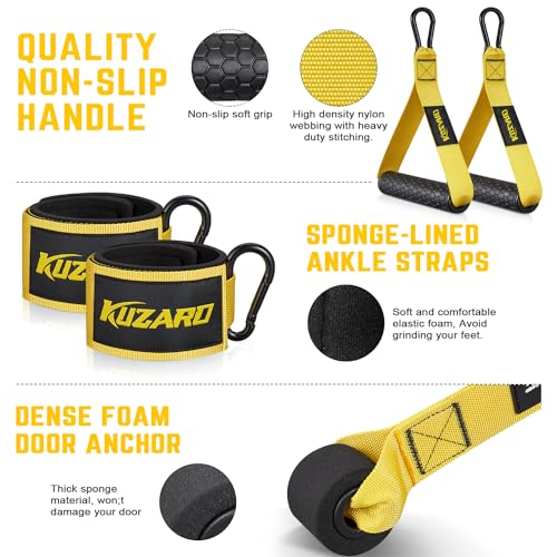 KUZARO Heavy Resistance Bands for Working Out, 300lbs/360lbs Heavy Exercise Bands with Handles, Resistance Bands for Men, Weight Bands Set for Muscle Training, Strength, Yoga, Home Workout Equipment - style: 300lbs
