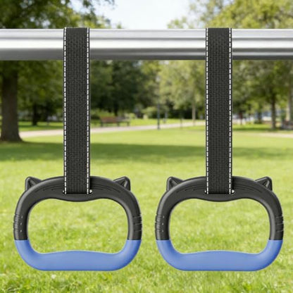Gymnastic Rings for Kids - 440 lbs Adjustable Workout Equipment - Workout Rings - for Kids Obstacle Course Playground Backyard Home Indoor Outdoor Calisthenics Training Exercise