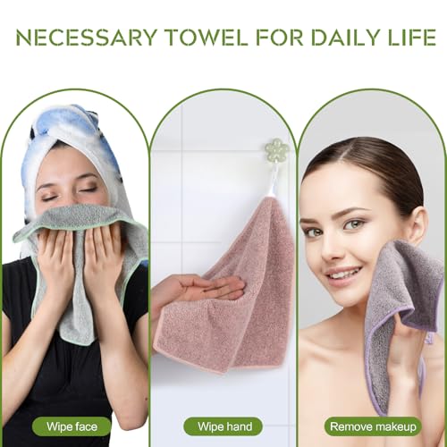 Microfiber Face Cloths Highly Absorbent Washcloths Soft Feel Fingertip Towels Multi-Purpose Wash Cloths for Bathroom, Gym, Hotel, Spa and Kitchen, 12Inch x 12Inch