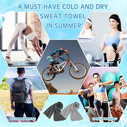 BBTO Pcs Cooling Towels 32'' x 12'' Microfiber Sweat Towel - color: Cool Colors