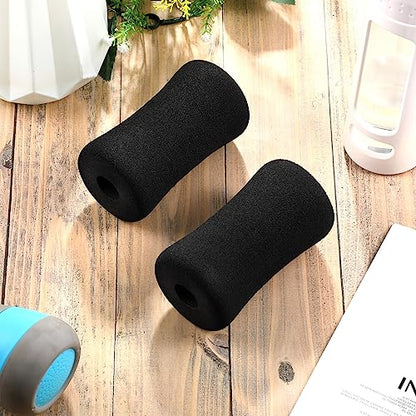 Foam Foot Pads Rollers Soft Buffer Tube Cover Black Machine Tube Leg Gym Replacement Parts for Home Exercise Equipment Leg Extension Weight Bench Inversion Table, 5.1" x 2.75" x 0.87"