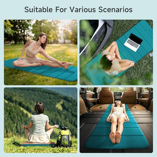 12-Fold POE Yoga Mat 75x26x0.4 Inches – Non-Slip, Compact & Workout-Friendly for Yoga, Pilates, Strength Training & Meditation