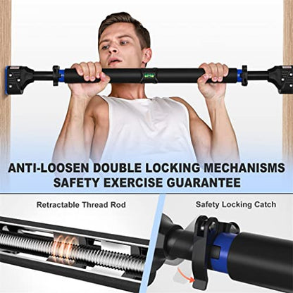 Pull-up Bar Upper Body Workout Chin-up with No Screws for Doorway Gym Home Training Exercise 330lbs Max Load
