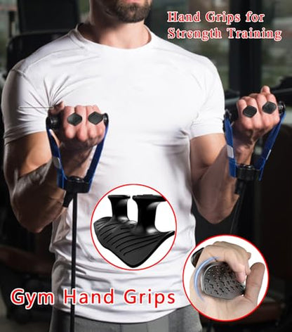 2 Pair Weight Lifting Grips for Men Women, Ergonomics Workout Silicone Gym Grips Pads for Palm Protection, for Weight Lifting, Pull-Ups, Gym Training and Exercise