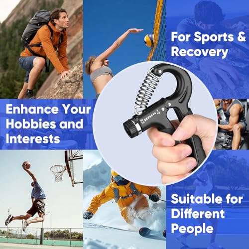 Adjustable Grip Strength Trainer, 11–132 Lbs (5–60kg) Resistance, Hand & Forearm Strengthener for Fitness, Recovery, and Daily Training