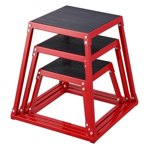 Plyometric Jump Box 3 Pcs Set, 12/18/24 inches Fitness Exercise Platform