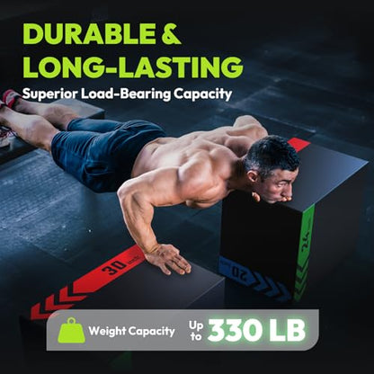HANDBODE 3-in-1 Plyometric Box, Jump Training Equipment - style: 29 lb (16 x 18 x 20 inch)