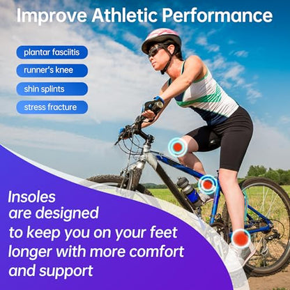 Heavy Duty 220lb+ Plantar Fasciitis Insoles for Men Women,Orthotic Insers Arch Support for Pain Relief,Work Boot Insoles for High Arch &Flat Feet