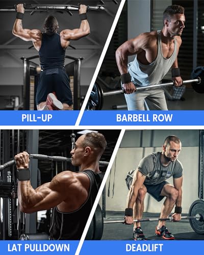 Upgrade Weight Lifting Hooks, Gym Heavy Duty Power Lifting Straps for Men & Women Deadlifts, Pull Up, Powerlifting, Shrugs