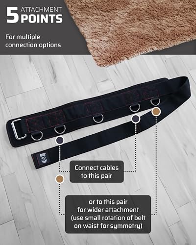 THEFITGUY Ultimate Cable and Sled Training Bundle: Multi-Attachment Belt & Sled Pulling Belt