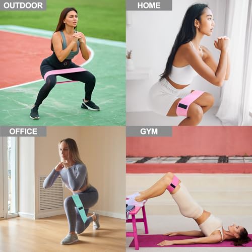 PATIKIL Booty Resistance Bands for Working Out Non-Slip Workout Fabric Resistance Loops Elastic for Women Men Hip Leg Gym
