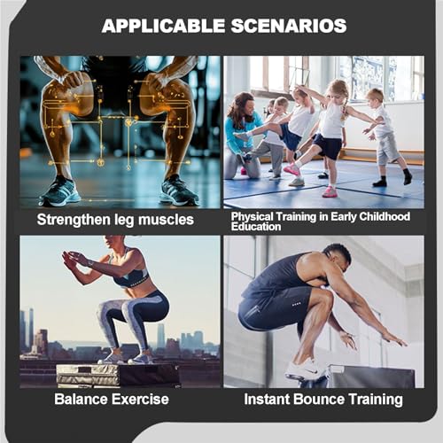 4-in-1 Plyometric Jump Box Set, Height-Adjustable Soft Foam Plyo Boxes for Stackable Home Gym & Commercial Training | Non-Slip Exercise Equipment for Kids & Adults(Size:75 * 55 * 15cm)