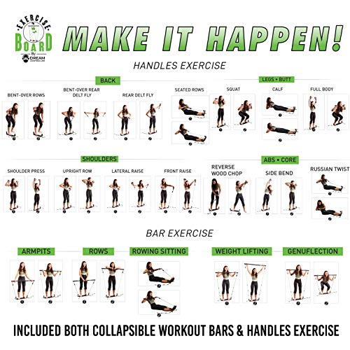 Portable Exercise Equipment for Home Workouts with Best Workout Accessories for Exercise & Fitness Home Gyms- Board,Bar,Resistance Bands Full Body Workout Machine & more at Home Gym Equipment Machines