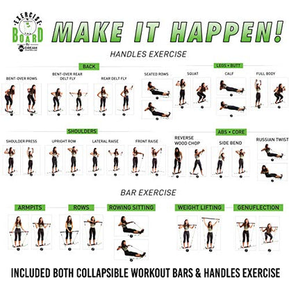 Portable Exercise Equipment for Home Workouts with Best Workout Accessories for Exercise & Fitness Home Gyms- Board,Bar,Resistance Bands Full Body Workout Machine & more at Home Gym Equipment Machines