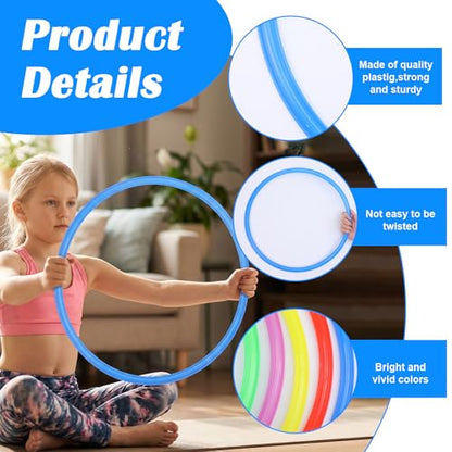 20PCS Agility Rings Speed and Agility Training Rings, 15 Inch Speed Training Hopscotch Ring Plastic Circle Jumping Hoops for Gymnastics Practice Party Games Activities