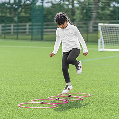 FORZA Agility Rings [12 Pack] | Speed & Agility Training Equipment for Athletes - Available in 10 Colors - color: Black
