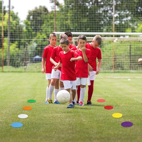 16 Pcs Non-Slip Rubber Spot Markers, 10 Cm Diameter, Perfect for Gym, Cake Walk, and Outdoor Activities, Drawstring Bag Included