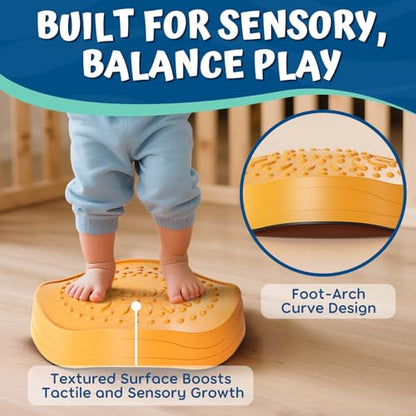 Lehoo Castle Crab Stepping Stones for Kids, Toddler Sensory Toys - color: Yellow