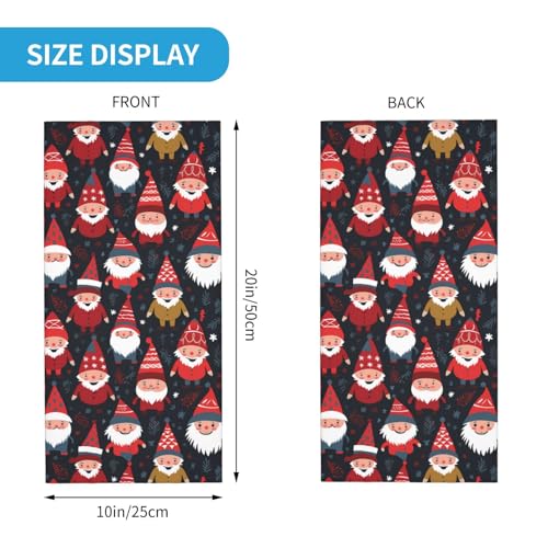 Xmas Funny Gnomes Prints Multifunctional Sport Headband – Seamless Stretch Neck Gaiter for Hiking, Biking, Running & Outdoor Activities – Soft, Quick-Dry, No-Fade Design