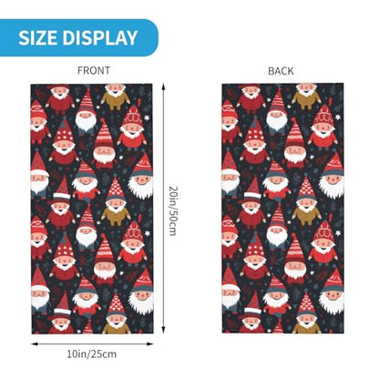 Xmas Funny Gnomes Prints Multifunctional Sport Headband – Seamless Stretch Neck Gaiter for Hiking, Biking, Running & Outdoor Activities – Soft, Quick-Dry, No-Fade Design
