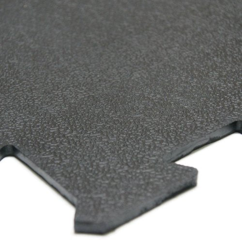 Rubber-Cal Armor Lock Interlocking Rubber Mat (4-Pack), Black, 3/8 x 24 x 24-Inch, Model: 03-212-WBK-4