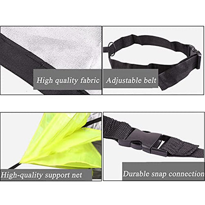 Resistance Parachute Sprint Parachutes, Running Speed Training Resistance Parachute with Adjustable Belt, for Fitness Explosive Power Training(Color:Black)