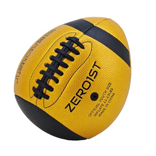 PassCatch Training Football for Youth&Kids(Ages 5-14),Fatherless Bounce Back Size 7 Football Practice Equipment,Solo Passing Catching Training Hand-Eye Coordination (Deflated)