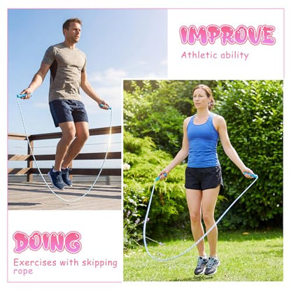 Aoriher 5 Pack Jump Rope Kids Adjustable Nylon Fitness Skipping Ropes