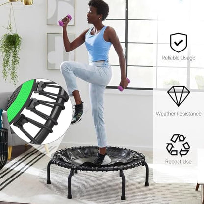 20Pcs Trampoline Replacement Bungee Cords, Black Elastic Trampoline Ropes with Mounting Tool for Repair, Safety Round Trampoline Repair Kit Universal Fit for Most Trampolines