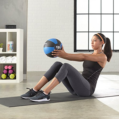 Amazon Basics Weighted Medicine Ball for Core Strength, Strength Training, Full-Body Workouts and Balance Exercises