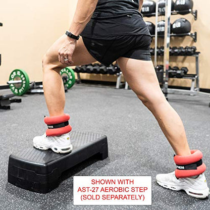 Valor Fitness Wrist or Ankle Weight Sets - 2 lb Pair or 3 lb Pair Plus Bundle Option- Velcro and Steel Loop Closure - Home Gym Workout Gear