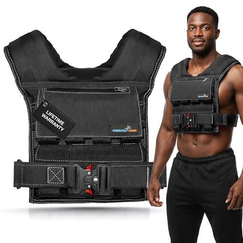 Weighted Vest Adjustable for Men and Women – Workout Weight Training Vest for Fitness, Running, Strength, Exercise & Cross Training - color: Black, size: 35 LB