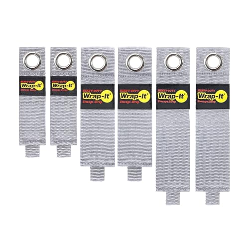 Heavy-Duty Wrap-It Storage Straps - (Assorted 6-Pack) Silver - color: Silver, size: Assorted 6-Pack