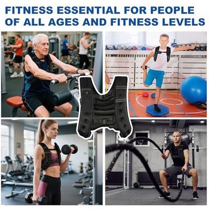 Fitvids Weighted Vest for Women & Men, Weight Vest with Detachable Phone Pouch for Walking, Running, Workout & Strength Training, 6lb/8lb/10lb Body Weight Vests for Fitness with Reflective Stripe - size: 8lb