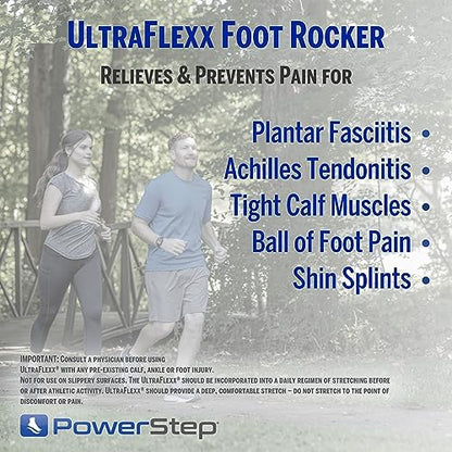 PowerStep UltraFlexx Foot Rocker, Foot and Calf Stretching, Pain Relief for Plantar Fasciitis, Achilles Tendonitis, Shin Splints, Increased Flexibility & Strength