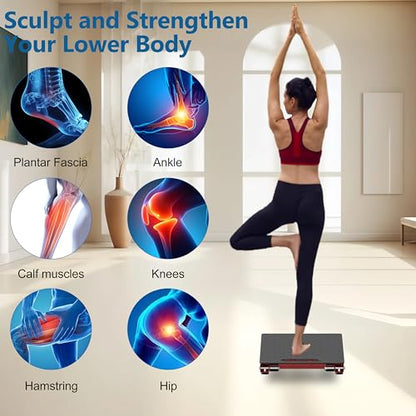 Slant Board for Calf Stretching, Heavy Duty Steel Calf Stretcher, 5-Level Adjustable Incline Board, 650 lbs Weight Capacity for Ankle Foot Knee Pain Relief, Physical Therapy & Plantar Fasciitis