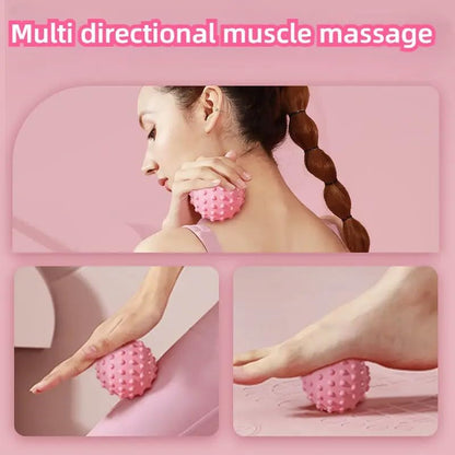 1pc Myofascial Release Massage Balls for Trigger Point, Yoga, and Pilates - Relieve Muscle Tension and Improve Flexibility Pink - color: Pink