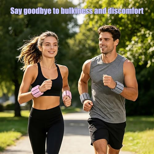 Wrist Weights Set of 2, Ankle Weights for Women Men, Adjustable Wrist Weighted Bracelet forHome, Gym, Yoga, Dance, Pilates, Pool Exercises and Jogging, 2lb