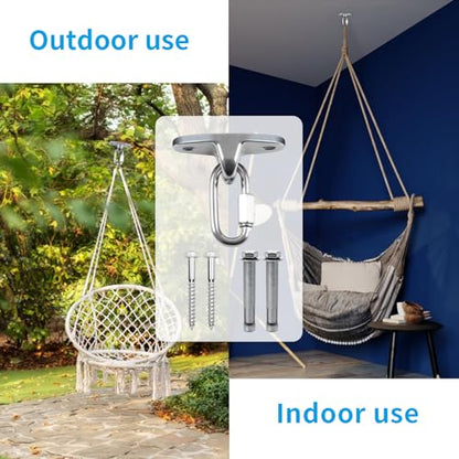 Dakzhou Heavy Duty Swing Hanger Swing Brackets Wooden and Concrete Bolts 2000 lb Capacity Playground Porch Yoga Seat Trapeze SwingSets Indoor Outdoor - size: 2 Pack