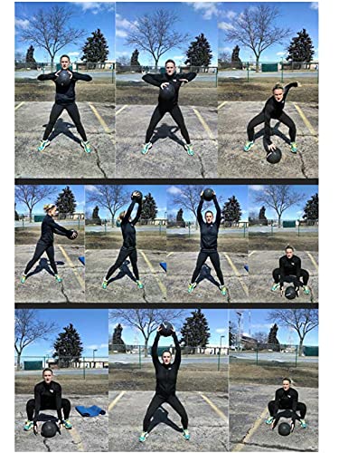 Medicine Ball Black Slam Ball Weighted Ball Core Muscle Cardio Workout - Easy to Grip Tread - Heavy Duty PVC Shell (Size : 8kg/17.6lb) - size: 8kg/17.6lb