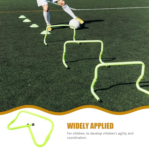 Adjustable 2-Level PVC Plastic Football Training Hurdles, Wear-Resistant Agility Speed Hurdles for Youth Soccer Practice and Sprint Training, Foldable Lightweight Set