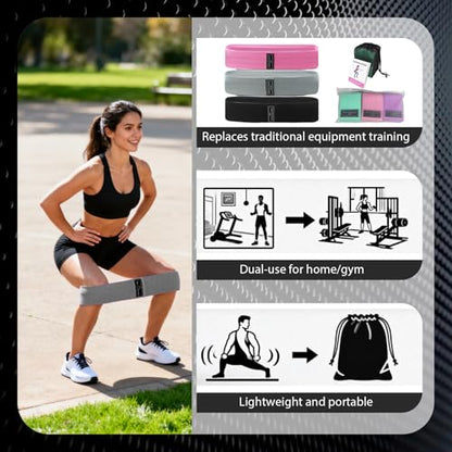 3 PCS Resistances Bands, Yoga Fitness Elastic Resistances Bands Set, Workout for Booty Legs, Elastic Pilates Flexbands