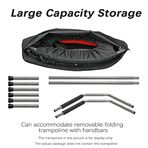 Trampoline Storage Bag, Folding Mini Trampoline Storage Bags, Waterproof Fitness Rebounder Pouch for Gym, Home and Travel - size: 104CM