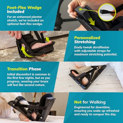 BraceAbility Sleeping Stretch Boot - Plantar Fasciitis Night Foot Splint Adjustable Achilles Tendonitis Brace for Fascia, Tendon and Calf Stretching, Heel and Bone Spur or Arch Pain Treatment (Small) - size: Small
